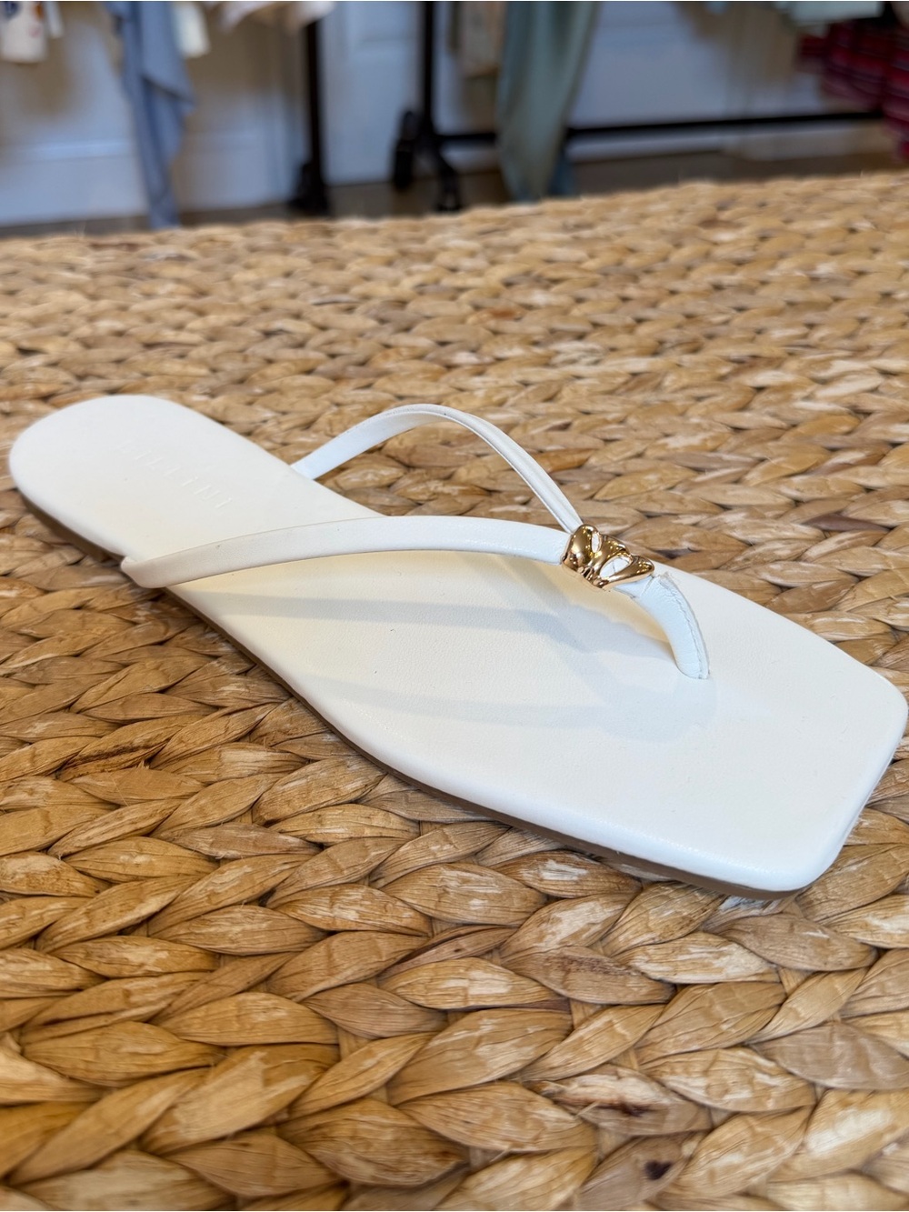 Taron White Flip Flop Sandals |BILLINI